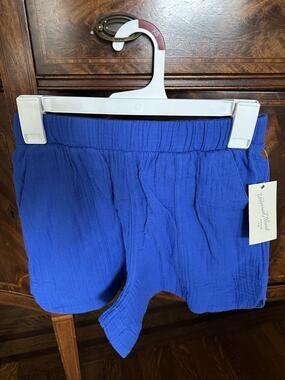 Universal Thread Girls Blue Gauze Shorts XS Elastic Waist Solid- Set Of 3